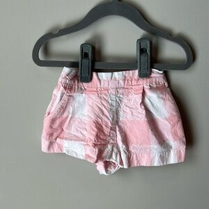 Janie and Jack 12-18 months Girls Shorts Pink Gingham Girl